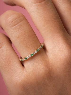 Birthstone Ring - May Emerald 14K