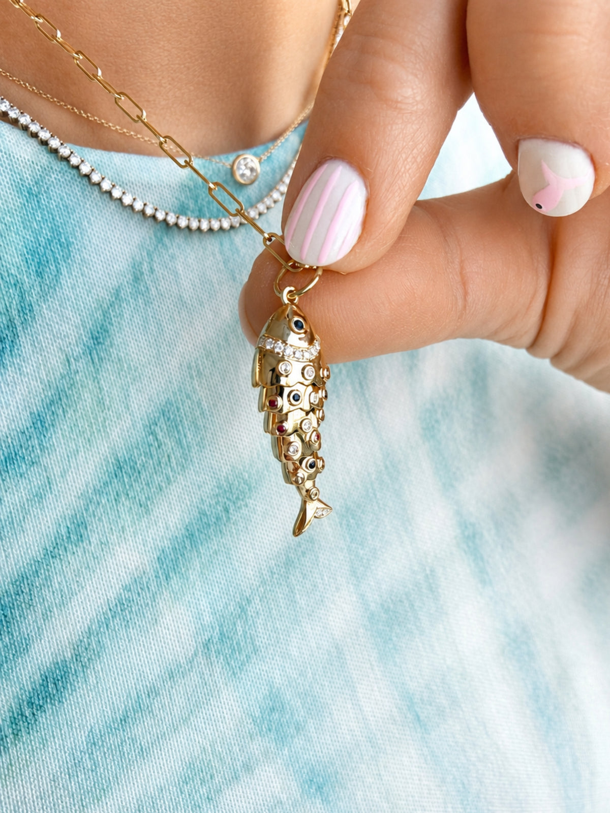 Faye Fish Charm 14K