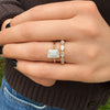 Floating Marquise Diamond Band 14K