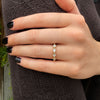 Floating Marquise Diamond Band 14K