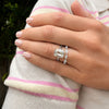 Floating Marquise Diamond Band 14K