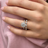 Floating Mixed Shape Diamond Band 14K
