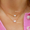 Floating Pear Lab Diamond Necklace 14K