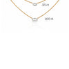 Floating Emerald Lab Diamond Necklace 14K