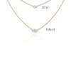 Floating Oval Lab Diamond Necklace 14K