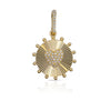 Florence Fluted Diamond Heart Charm 14K