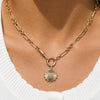 Florence Fluted Diamond Heart Charm 14K