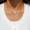 Florence Fluted Diamond Heart Charm 14K