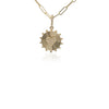 Florence Fluted Diamond Heart Charm 14K