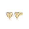 Honey Heart Stud Earrings 14K