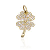 Four Leaf Clover Diamond Charm 14K