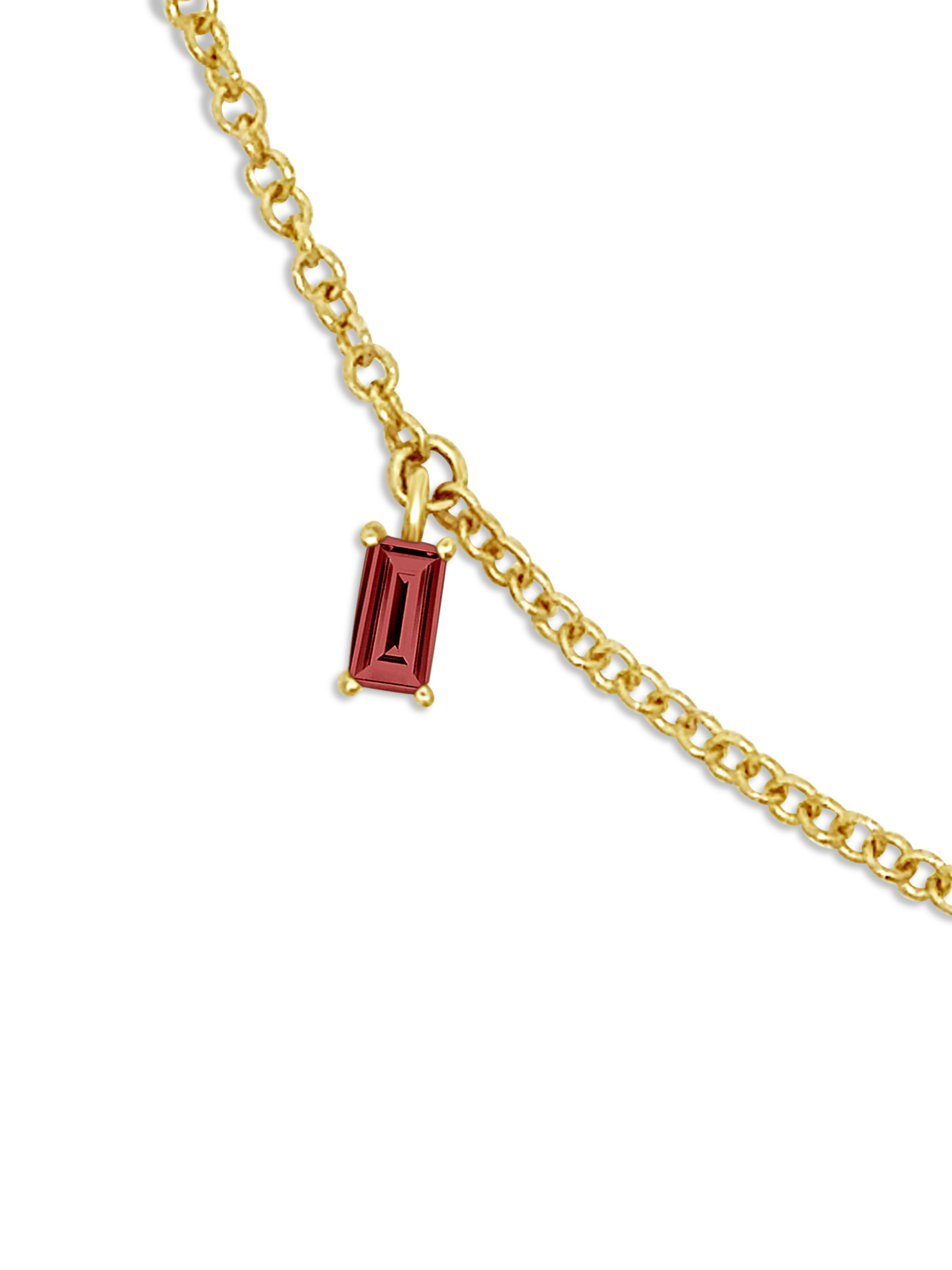 Add a Baguette Birthstone 14K
