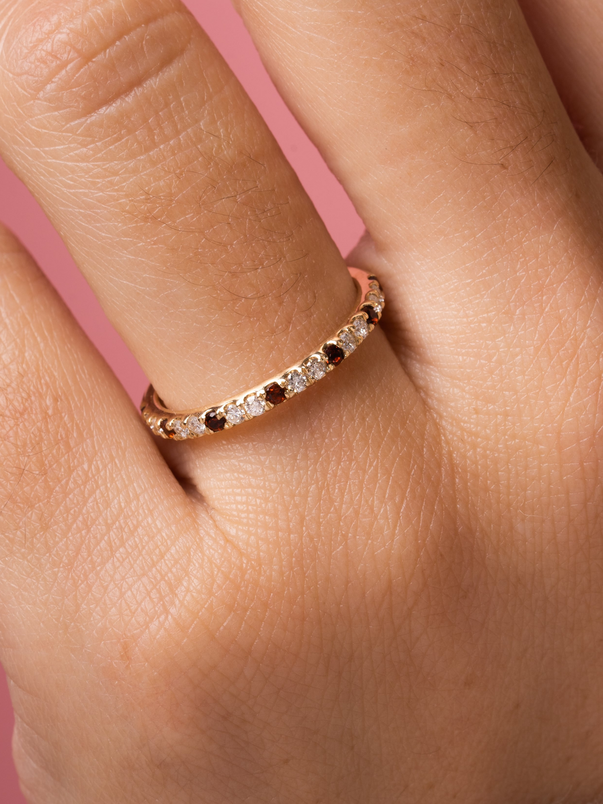 Birthstone Ring - January Garnet 14K