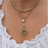 Georgian Set Round Lab Diamond Charm 14K