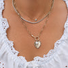 Georgian Set Round Lab Diamond Charm 14K