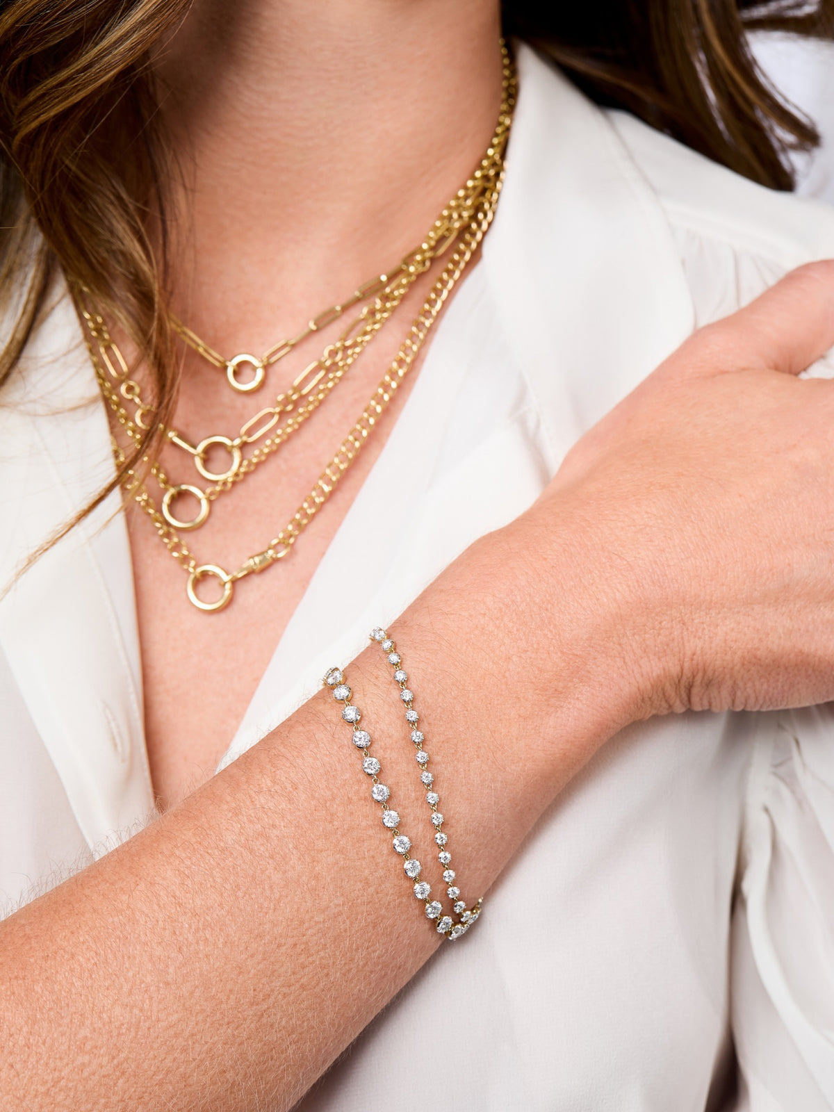 Gia Georgian Claw Diamond Bracelet 14K