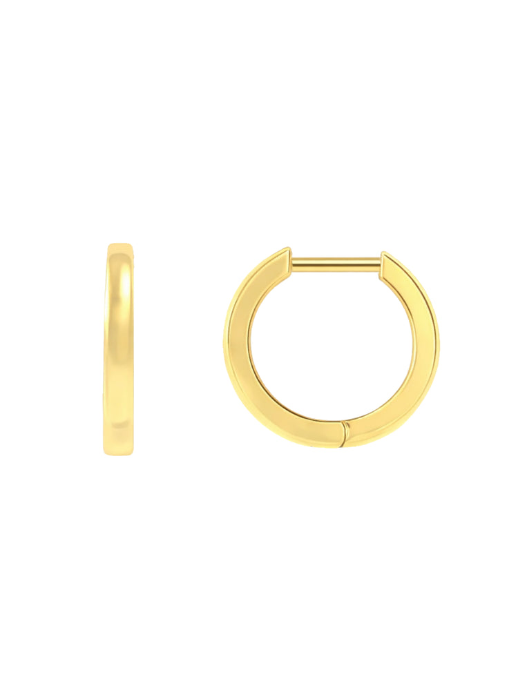 Gold Huggie Earrings 14K