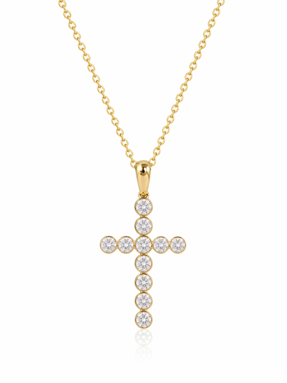 Grace Diamond Cross Necklace 14K