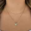 Belle Butterfly Fluted Diamond Charm 14K
