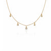 Gwen Graduated Bezel Diamond Necklace 14K