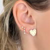 Hadley Heart Diamond Stud Earrings 14K
