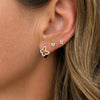Hailey Diamond Butterfly Huggie Earrings 14K