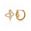 Hailey Diamond Butterfly Huggie Earrings 14K