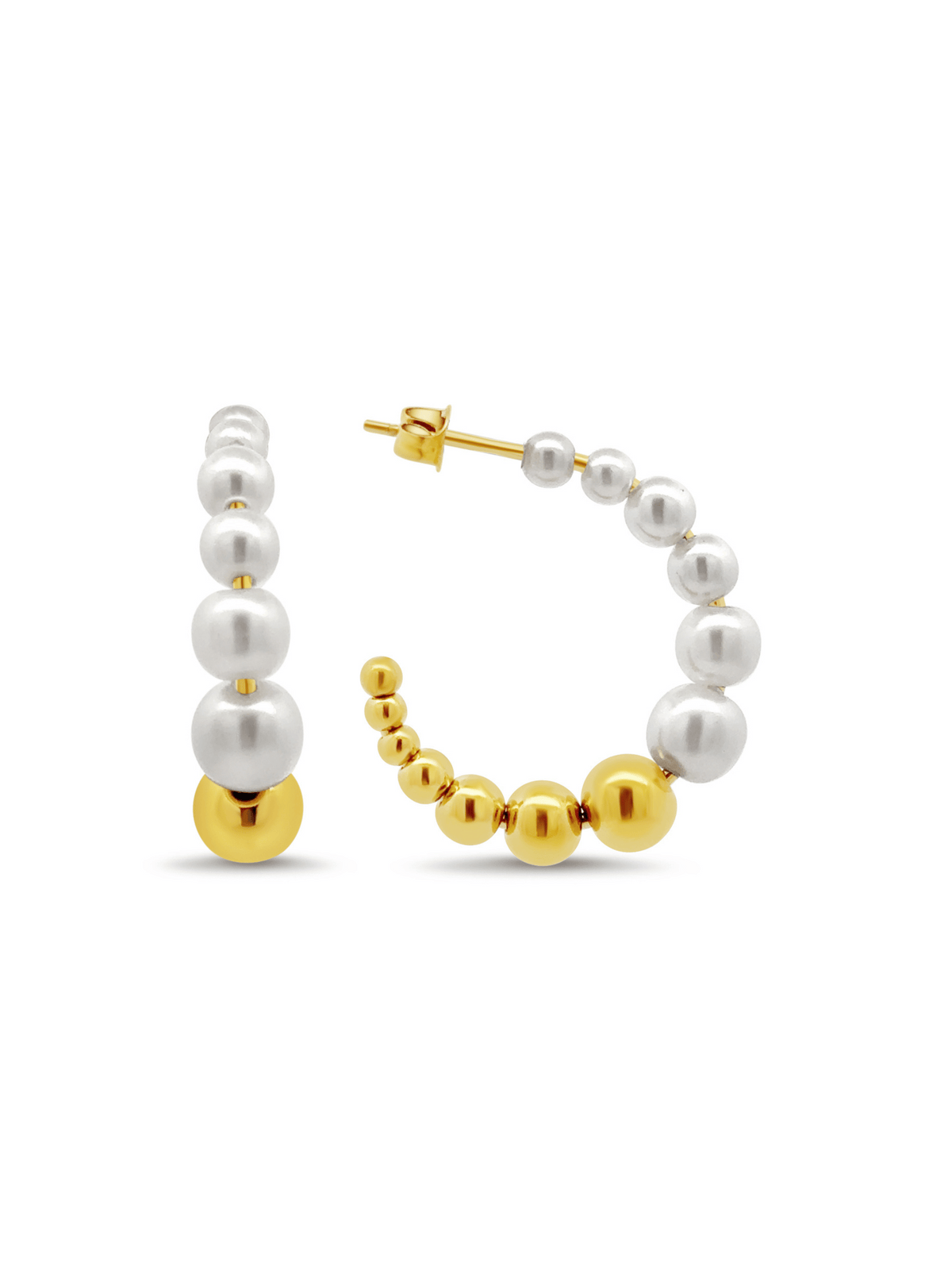 Sydney Pearl Hoop Earrings
