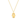 Hamsa Diamond Necklace 14K