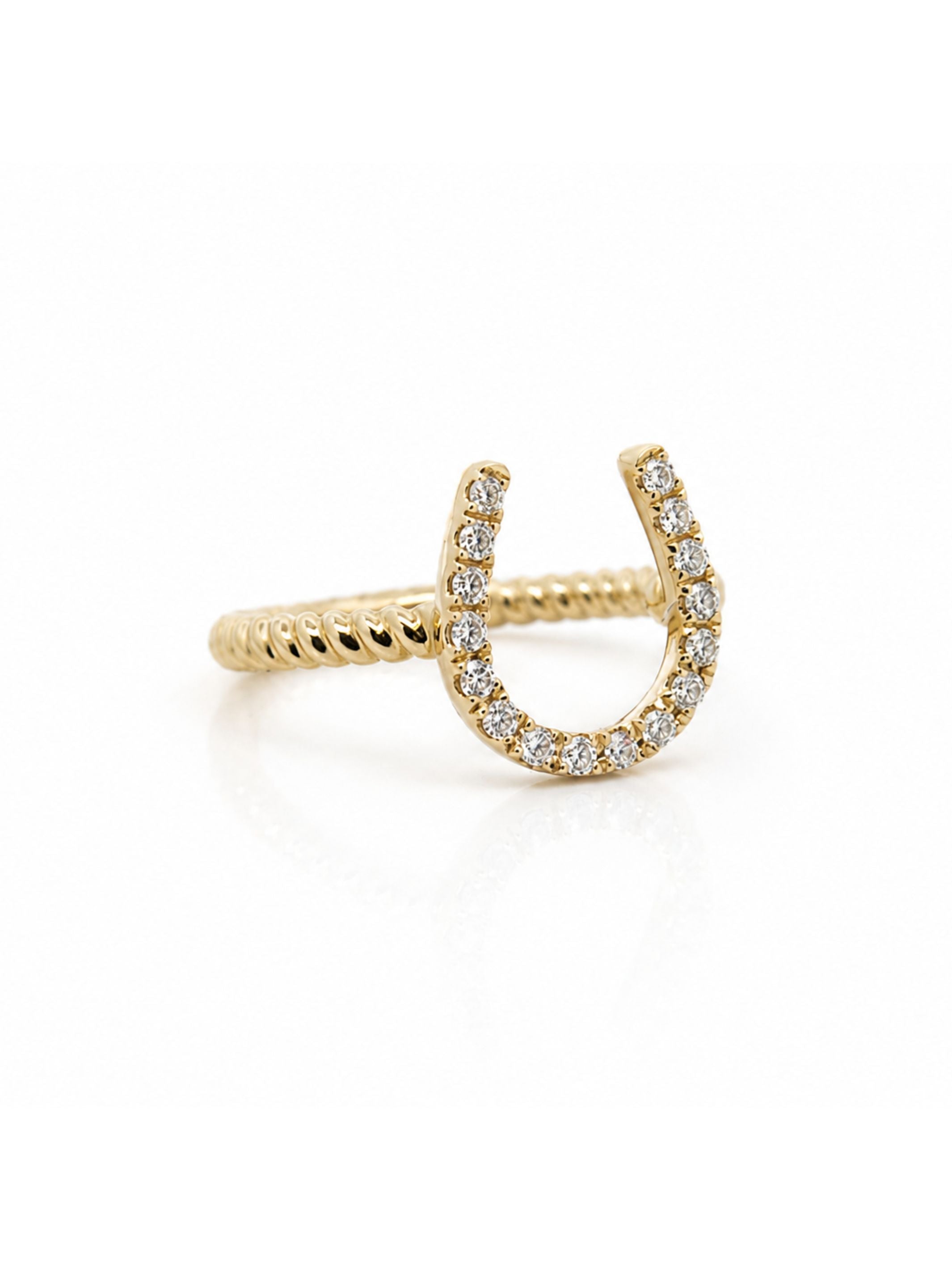 Harlow Horseshoe Diamond Ring 14K