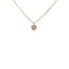 Harmony Heart Diamond Bezel Paperclip Necklace 14K