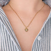 Harmony Heart Diamond Bezel Paperclip Necklace 14K