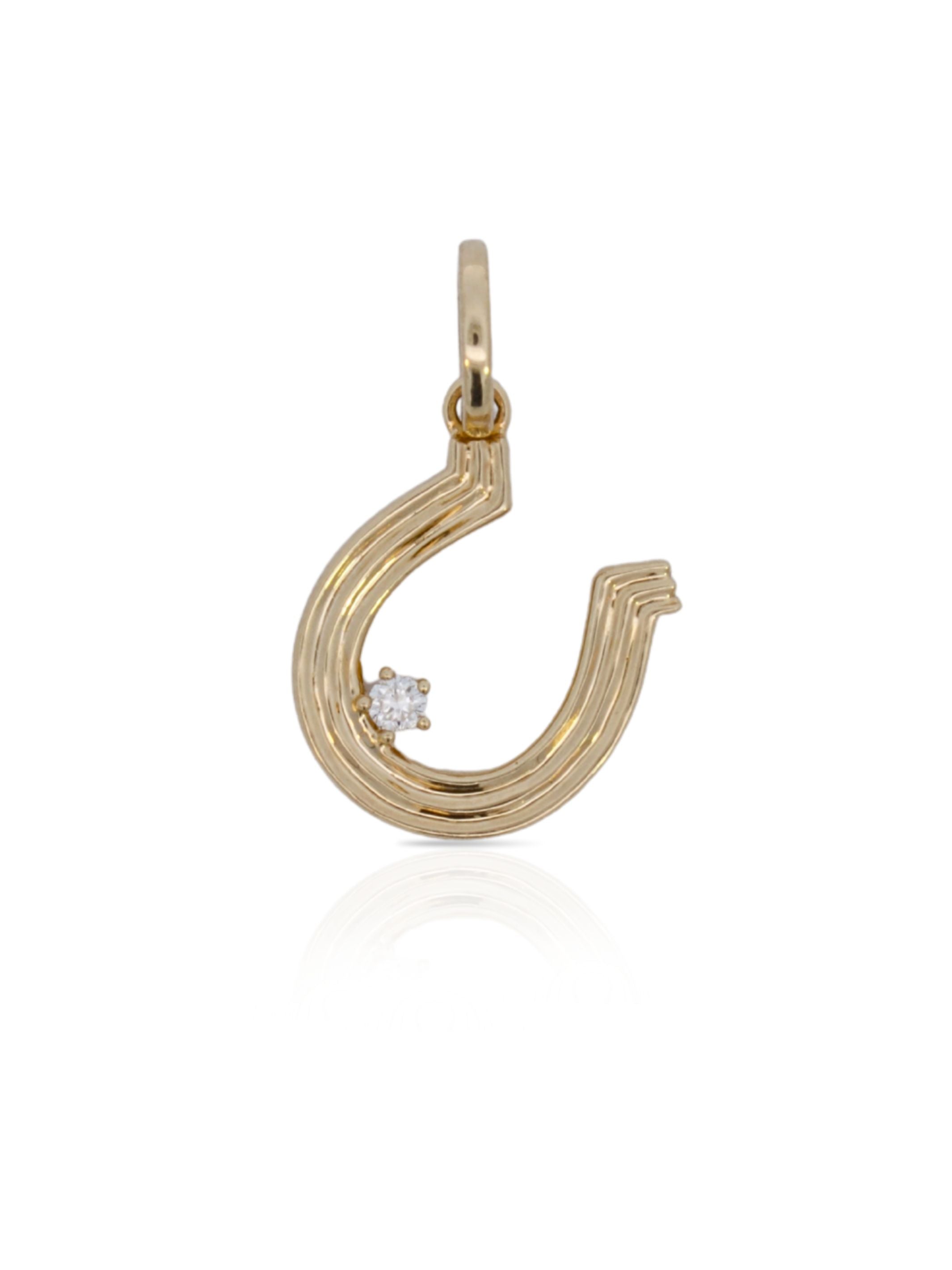 Haven Diamond Horseshoe Charm 14K