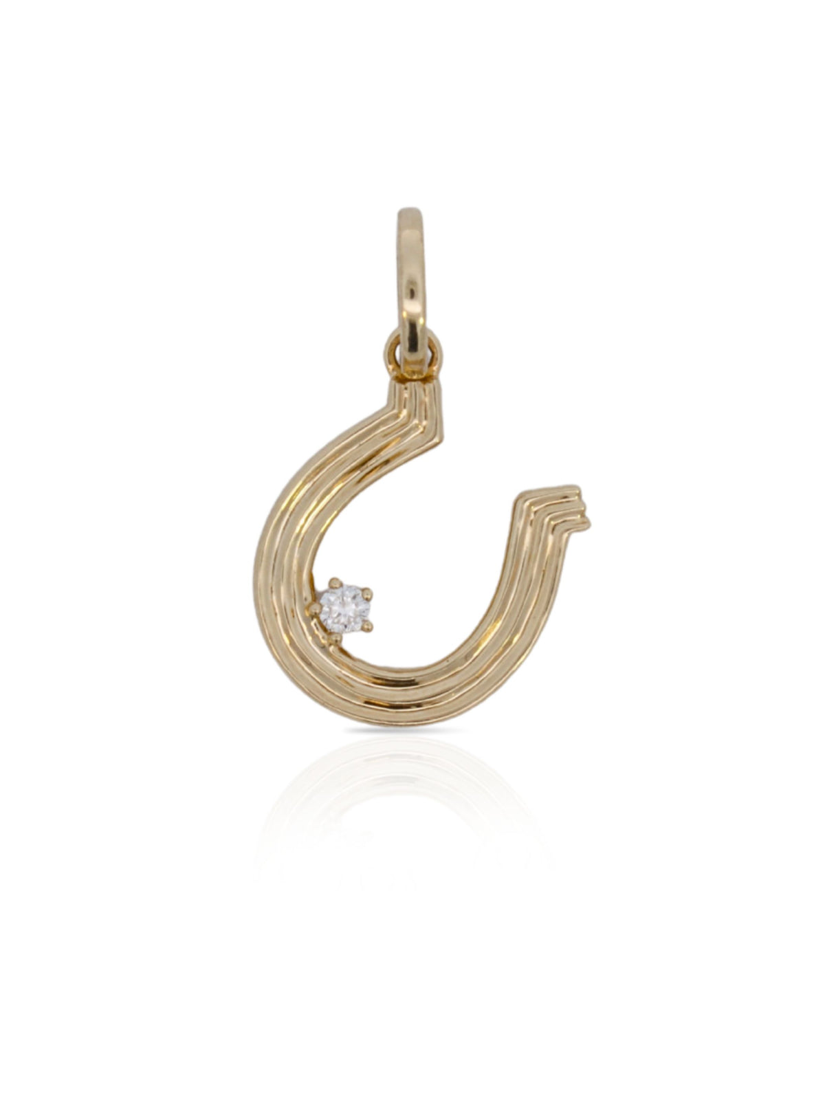 Haven Diamond Horseshoe Charm 14K