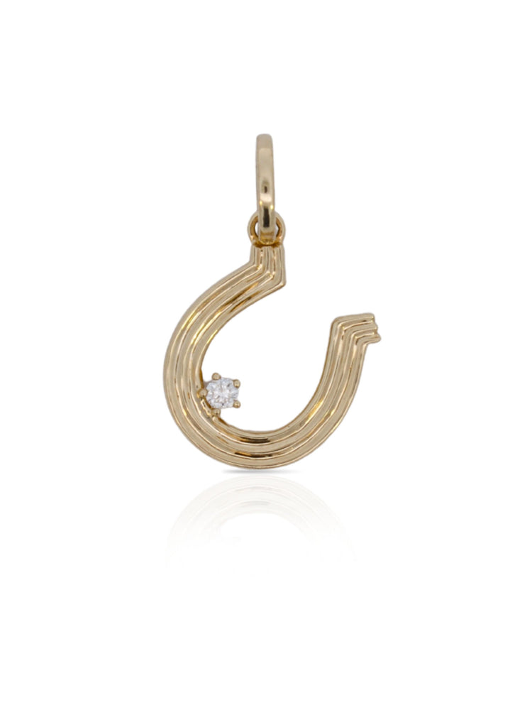 Haven Diamond Horseshoe Charm 14K