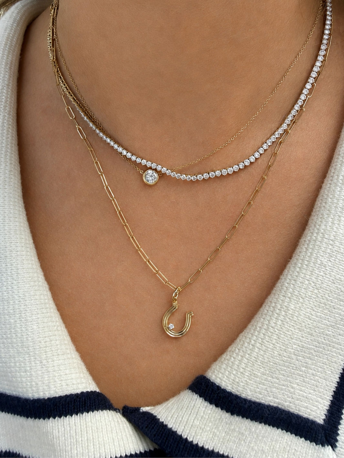 Haven Diamond Horseshoe Charm 14K