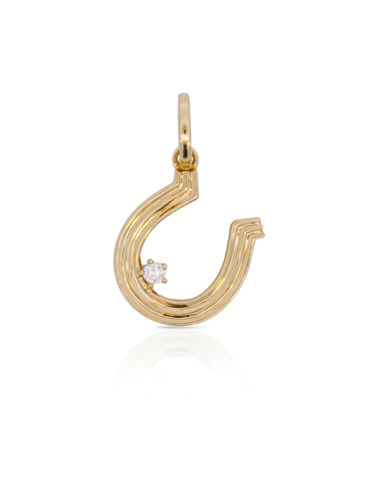 Haven Diamond Horseshoe Charm 14K