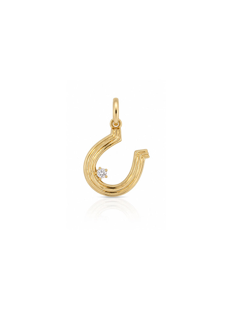 Haven Diamond Horseshoe Charm 14K