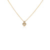 Heart-Cut Diamond Double Bezel Pendant Necklace 14K