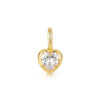 Blaire Bezel Heart CZ Charm Necklace