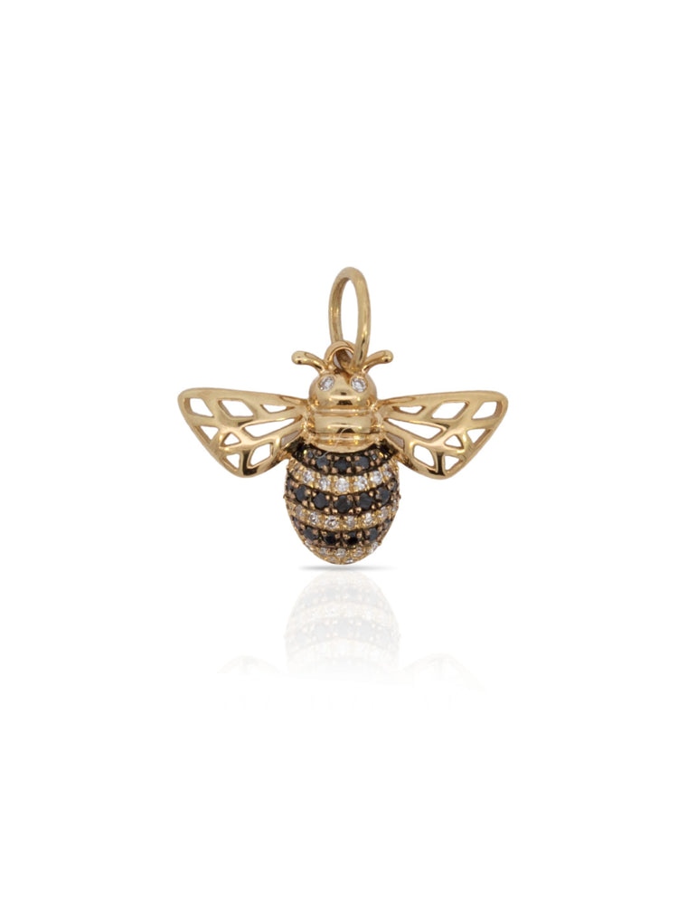 Honey Bee Diamond Charm 14K