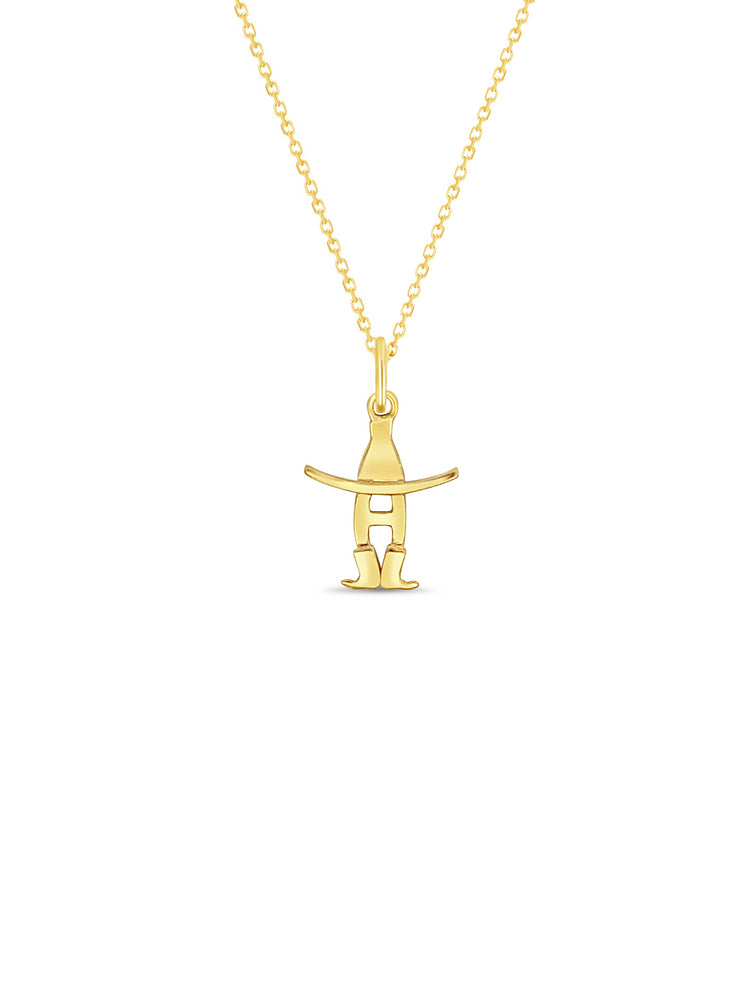 Howdy Necklace 14K