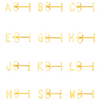 Initial Stud Earring 14K