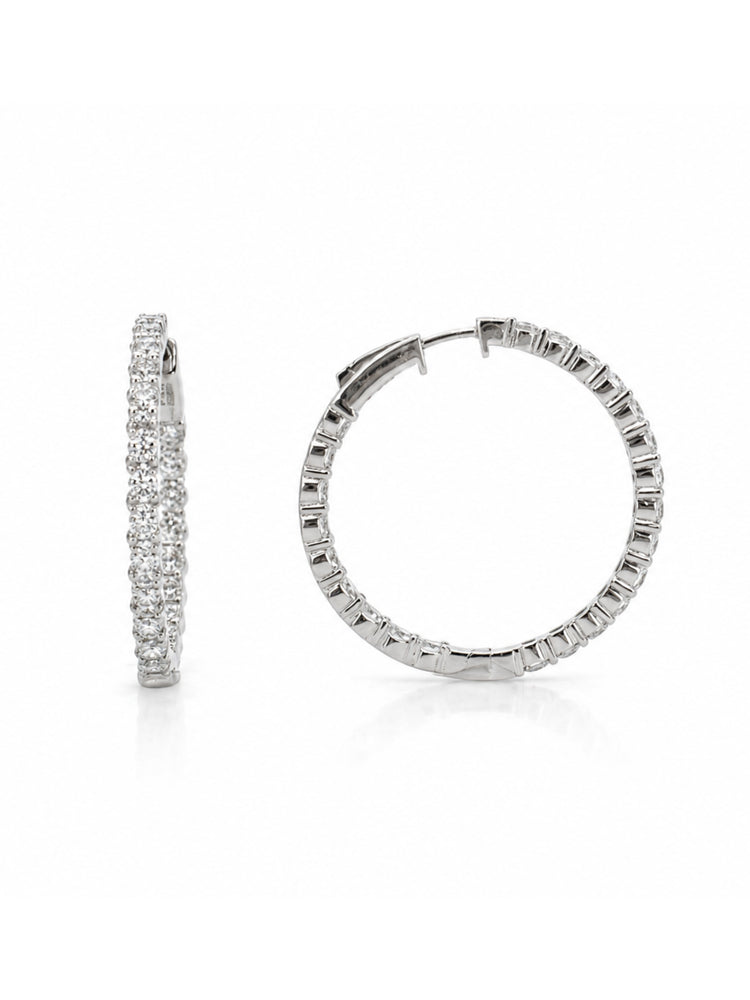 Inside Out Lab Diamond Hoop Earrings 14K
