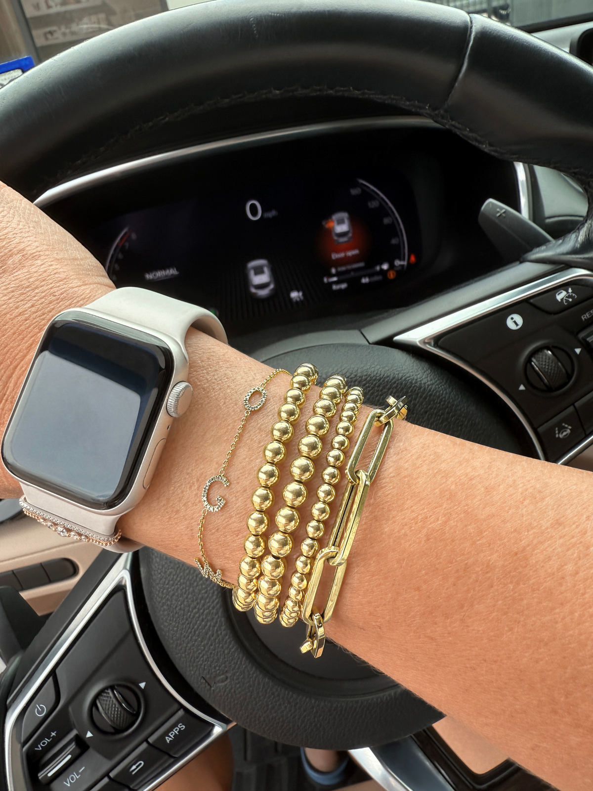 The Diamond Initial Bracelet 14K - 2 Letters