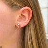 Kid Wishing Star Stud Earrings 9K