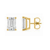 Lab Grown Emerald Cut Diamond Stud Earrings 14K