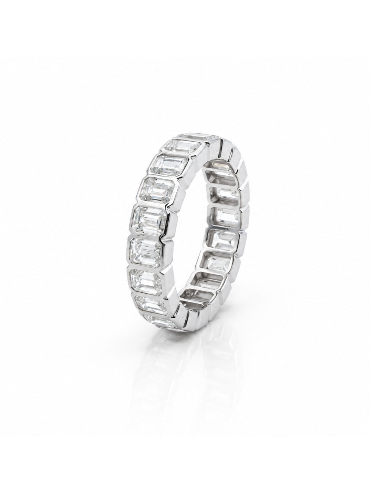 Lab Diamond Bezel Eternity Band 14K