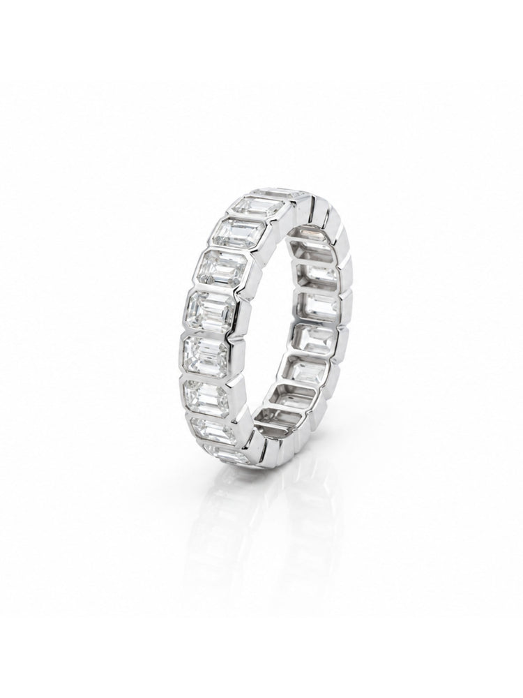 Lab Diamond Bezel Eternity Band 14K