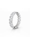 Image of: Oval Lab Diamond Bezel Eternity Band 14K